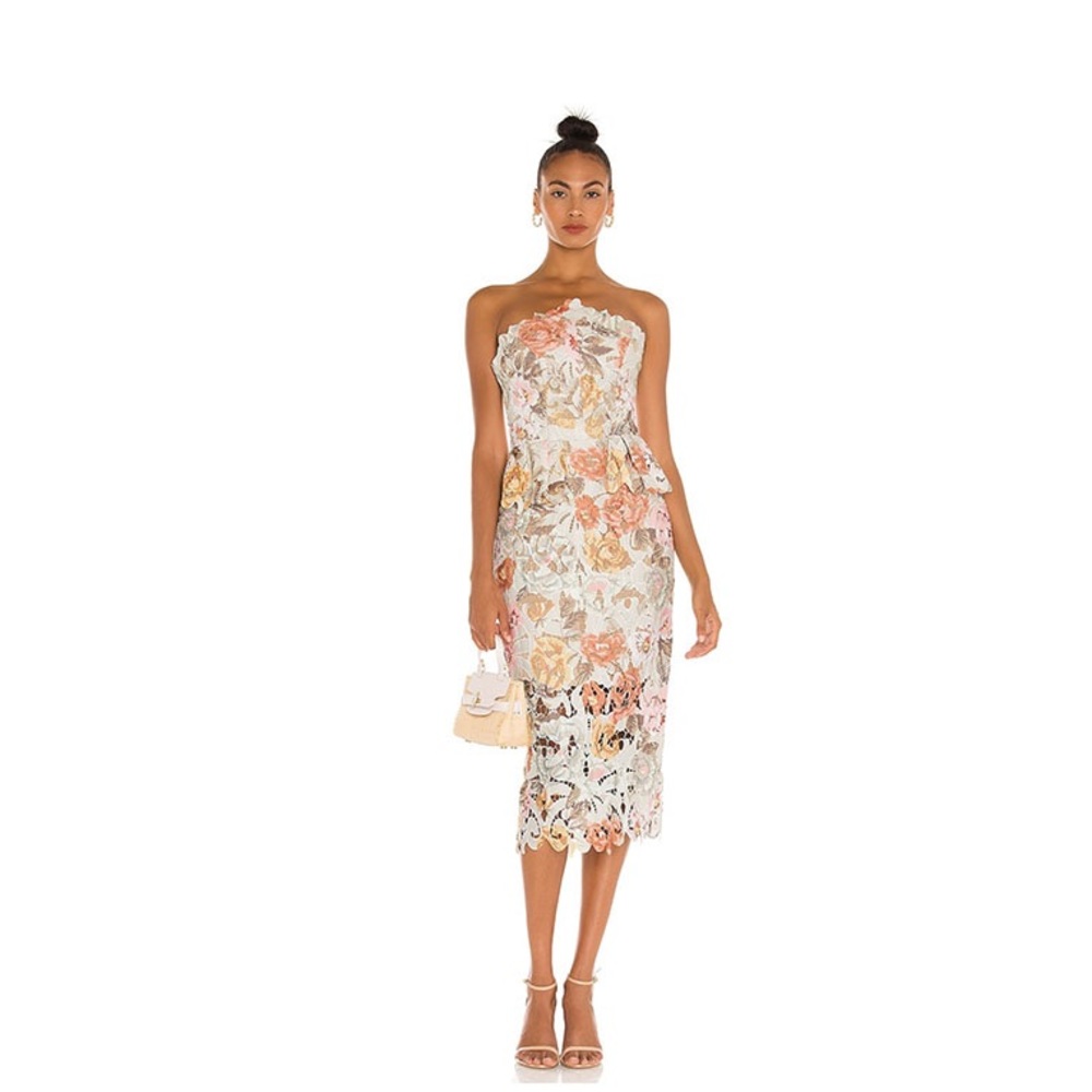 Eliatt Adelynn Peplum Midi Dress (Size: XS)
